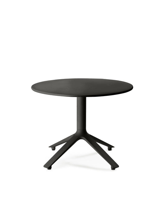 Table d'appoint ronde EEX TOOU Design, un mobilier contemporain aux formes arrondies. noir