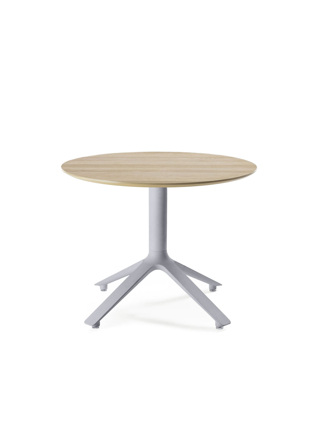La table d'appoint ronde EEX TOOU Design allie plateau en bois et design contemporain. naturel