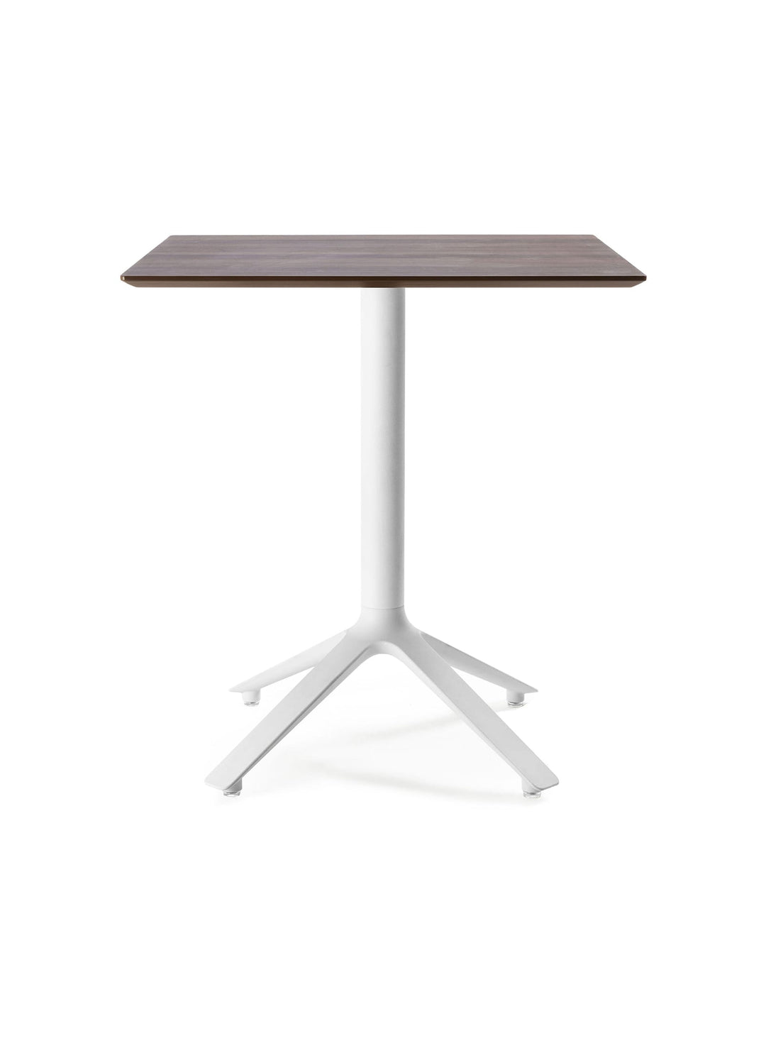 La table bistrot EEX TOOU Design allie plateau en bois et design minimaliste. noyer