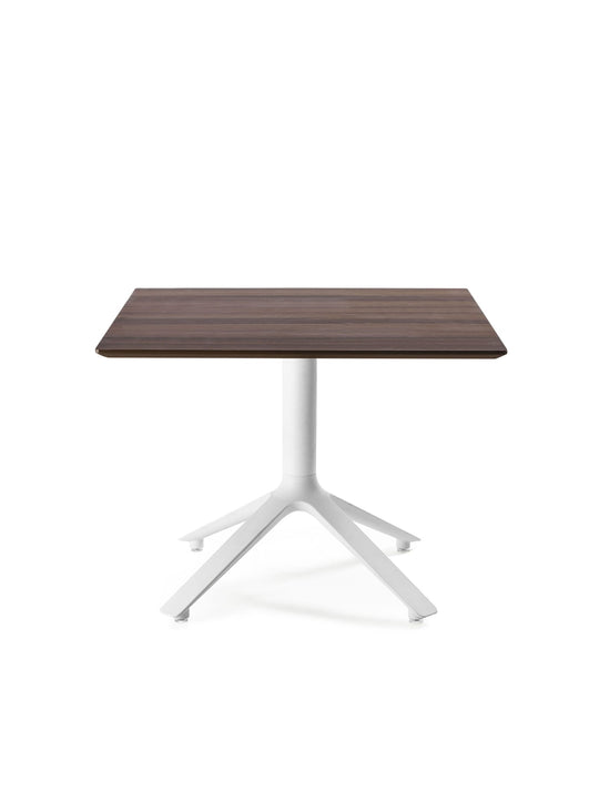 Table d'appoint carrée EEX TOOU Design, une table en bois pour l'intérieur et l'extérieur. noyer