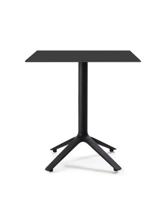 La table bistrot carrée 2 à 4 places EEX TOOU Design allie design minimaliste et praticité. noir