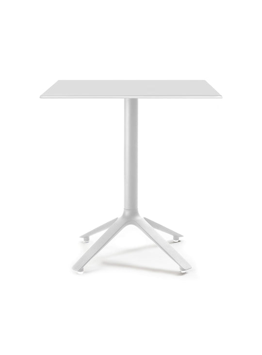 Découvrez la table bistrot carrée 2 à 4 places EEX TOOU Design, élégante et fonctionnelle. blanc