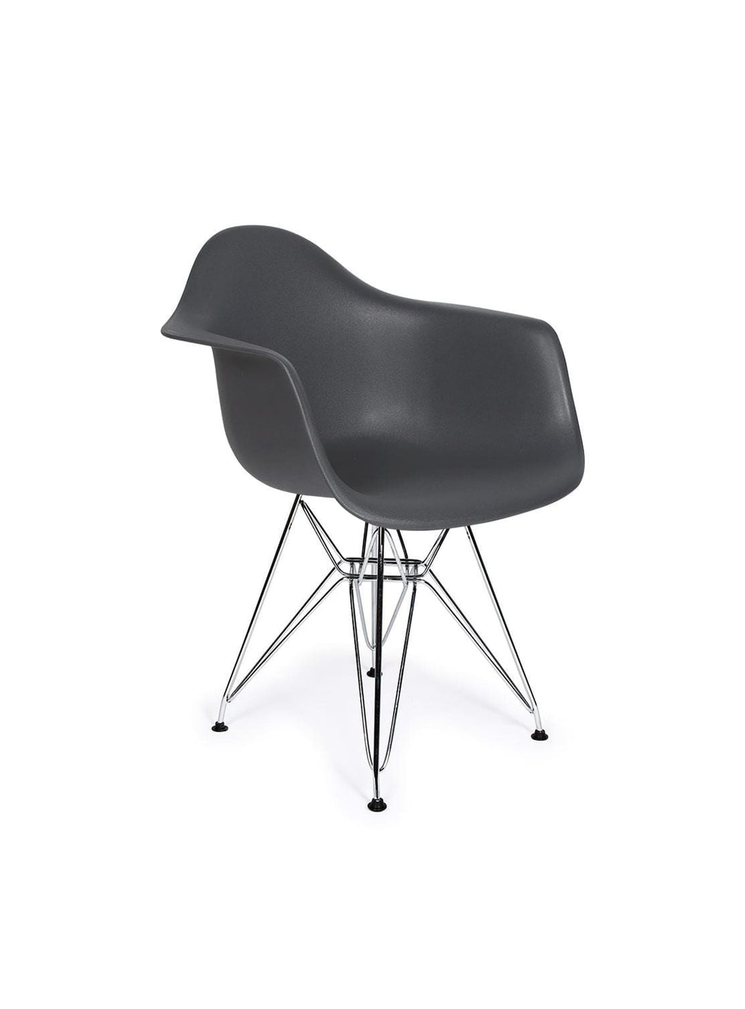 Chaise Nüspace Eiffel DAR, assise moulée avec accoudoirs intégrés. gris fonce