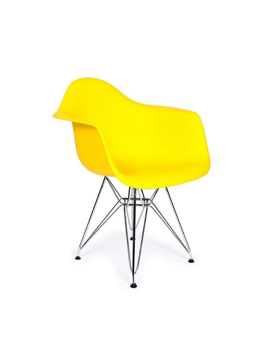 Chaise Nüspace Eiffel DAR, parfaite pour salle à manger stylée. jaune
