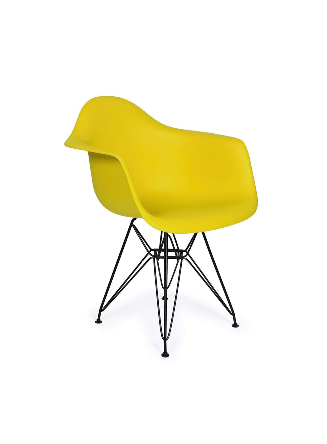 Chaise Nüspace Eiffel DAR, piètement métal et assise aux couleurs tendance. jaune moutarde