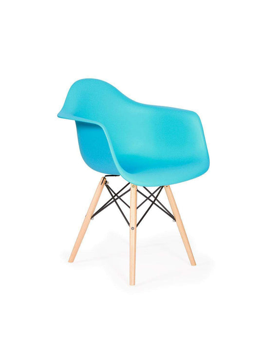 Chaise Nüspace Eiffel DAW, design intemporel pour salon ou salle à manger. bleu aqua