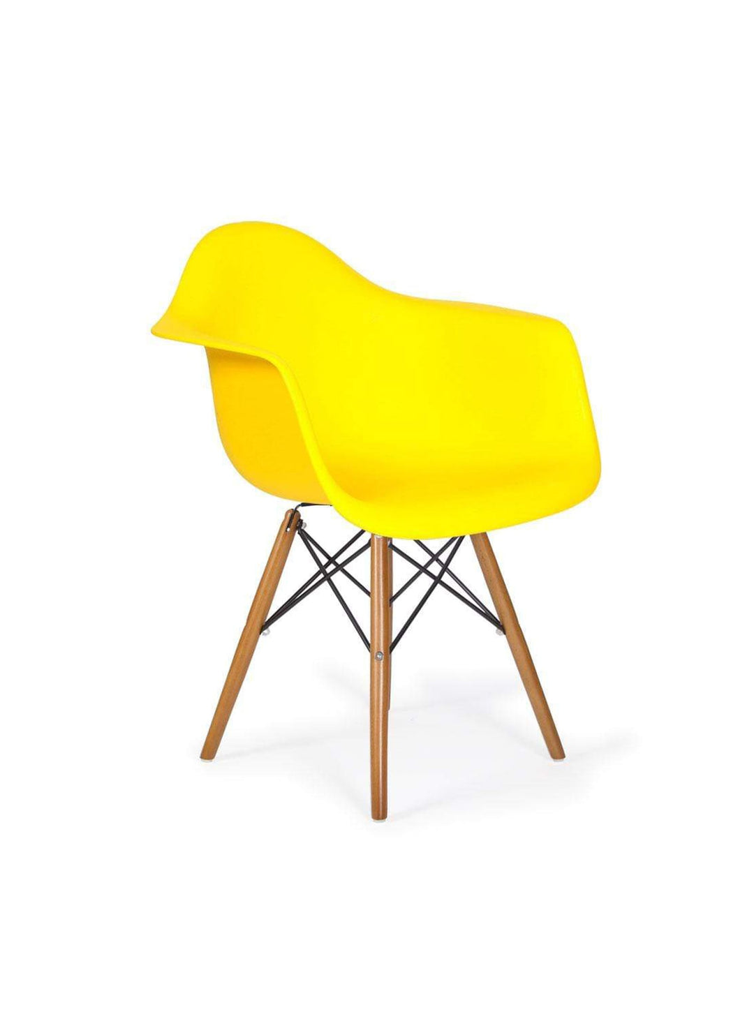 Chaise à dîner Nüspace Eiffel DAW, idéale pour intérieur moderne ou rétro. jaune