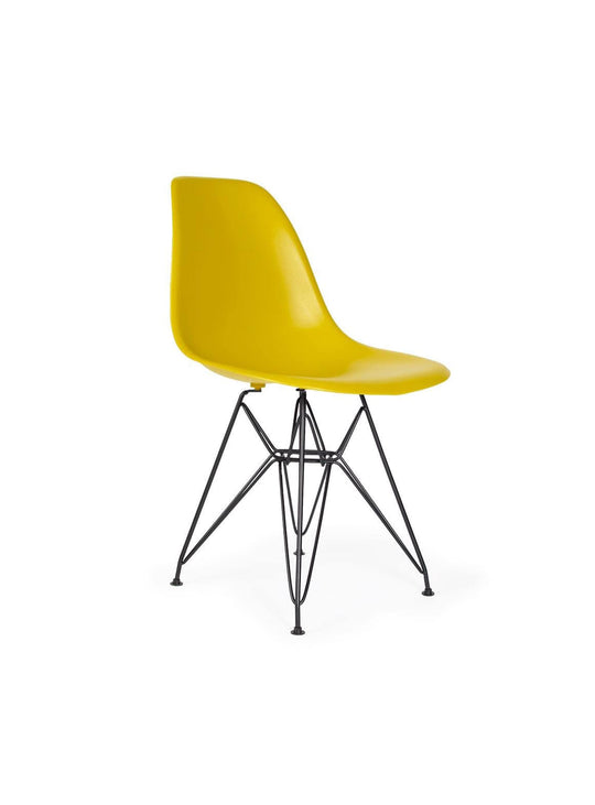 Intégrez la chaise Eiffel DSR Nüspace à votre intérieur design. jaune moutarde
