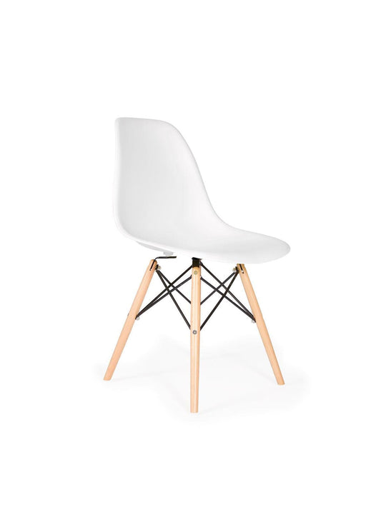 Redécouvrez la chaise Eiffel DSW Nüspace, un classique du design moderne. blanc