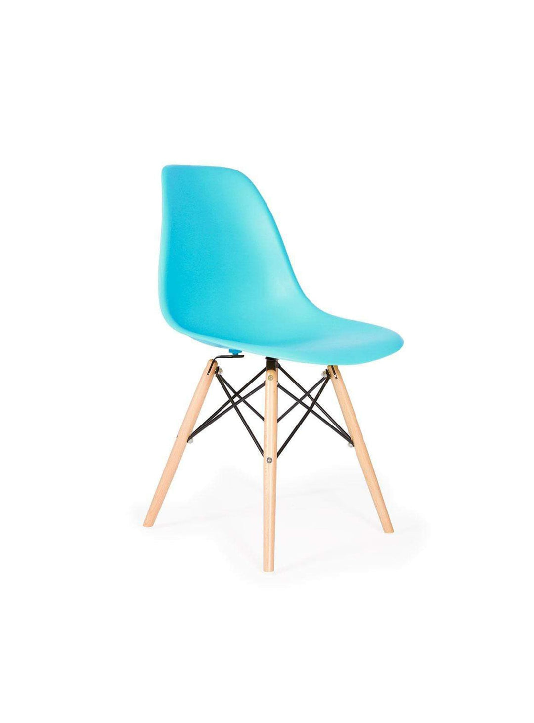 Chaise Eiffel DSW Nüspace : mariage parfait entre bois et design. bleu aqua
