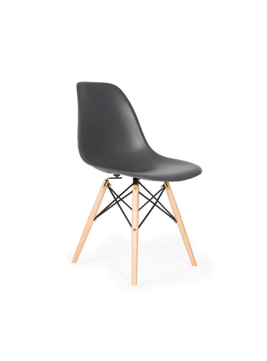 L’authenticité du design 50’s avec la chaise Eiffel DSW Nüspace. gris fonce