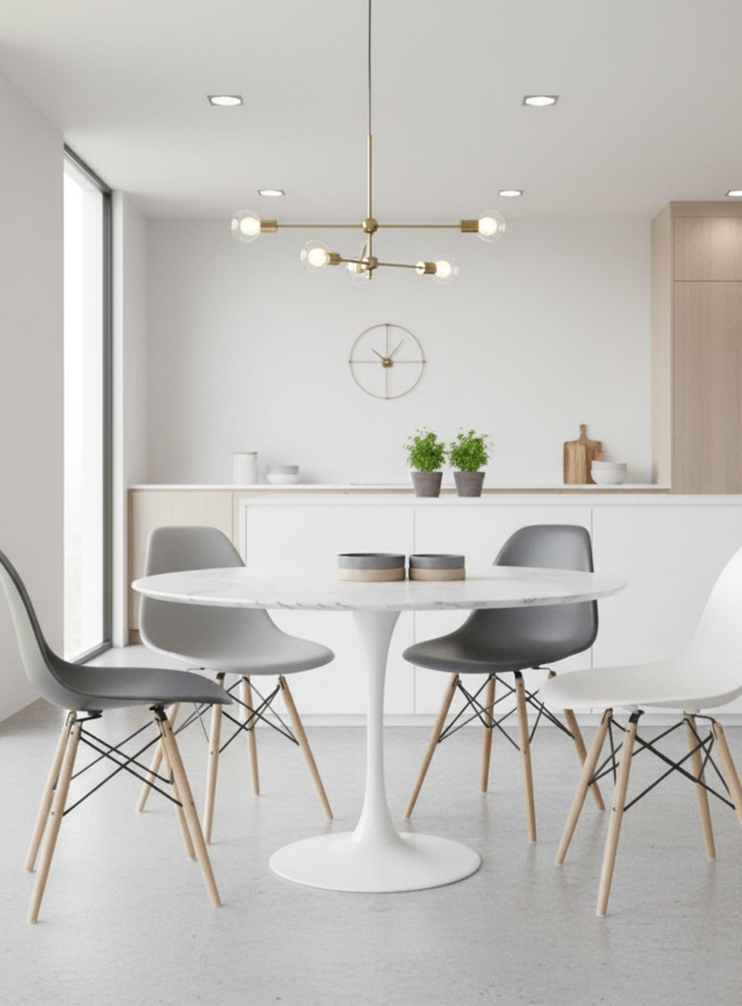 Chaise Eiffel DSW Nüspace : design 50’s et élégance intemporelle pour votre intérieur. gris