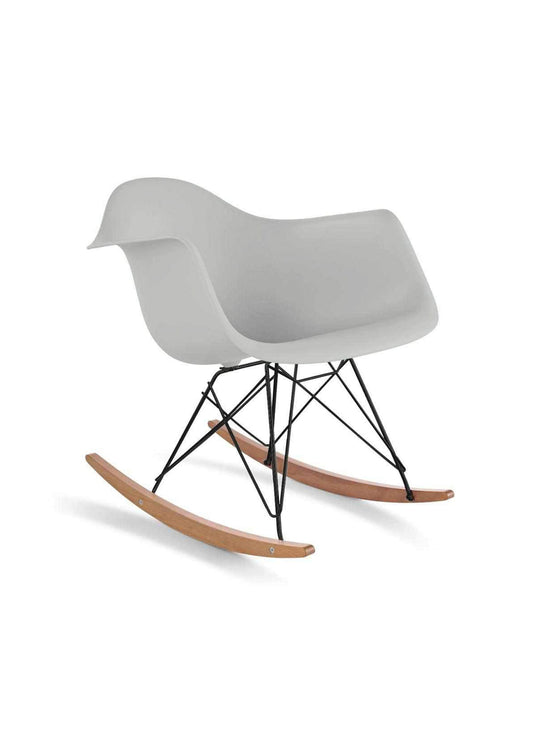 Chaise berçante Nüspace Eiffel RAR, idéale pour chambre ou salon design. gris pale