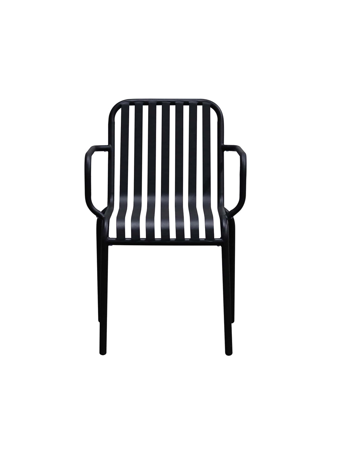 Chaise Enid : acier anti-rouille, look moderne pour terrasse. noir