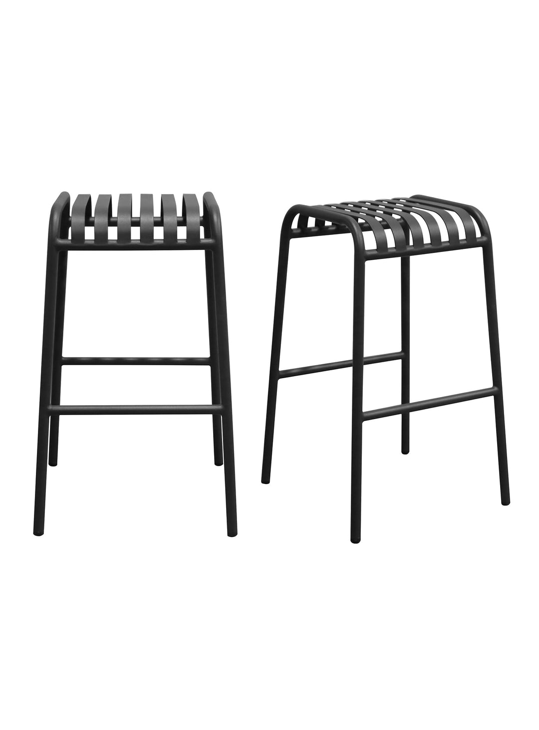 Tabouret de bar Enid empilable et résistant aux intempéries. noir