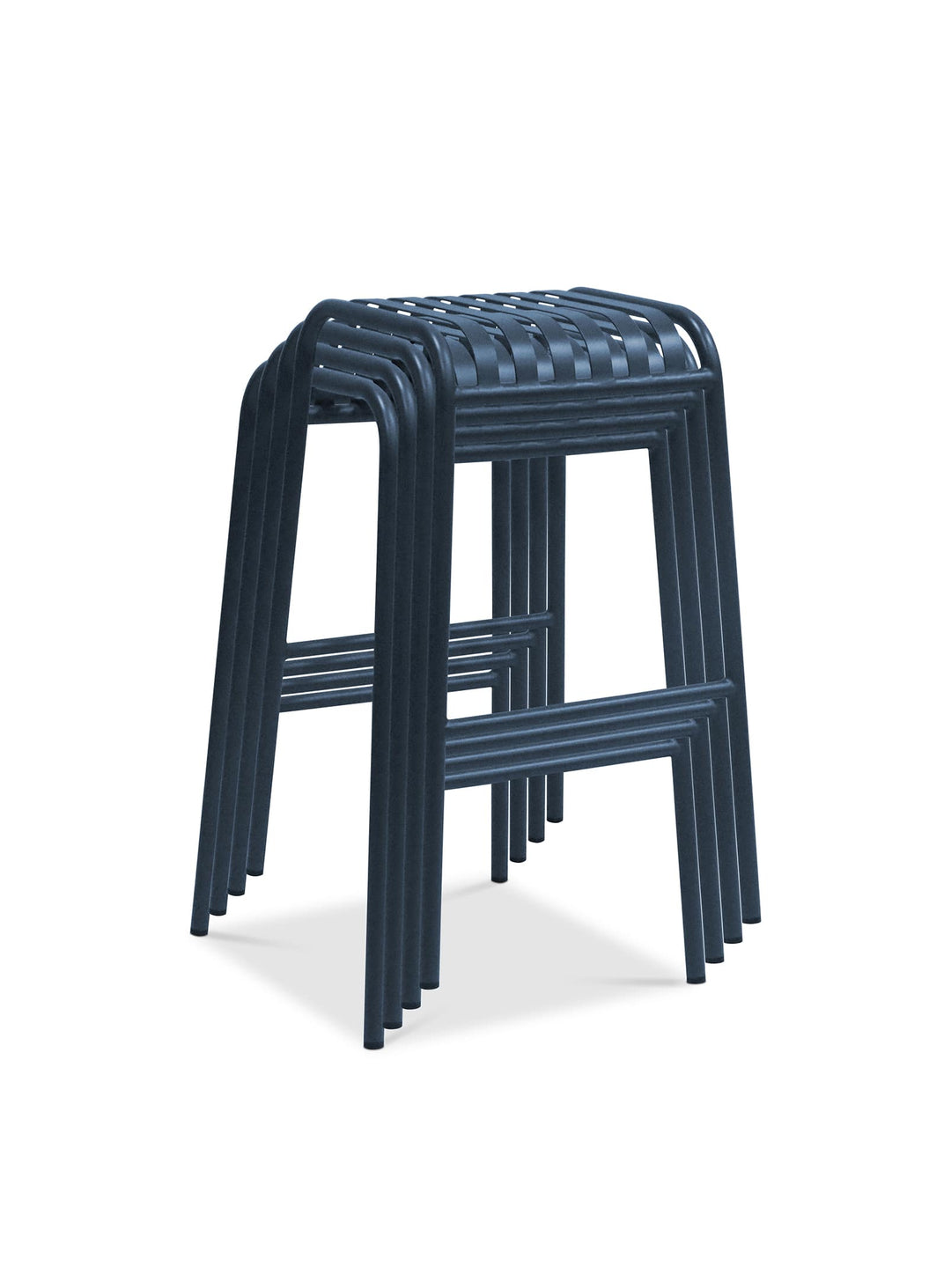 Tabouret de bar Enid empilable jusqu’à 4 unités. bleu foncé