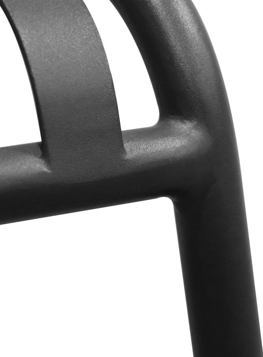 Tabouret de bar Enid acier thermolaqué durable. noir