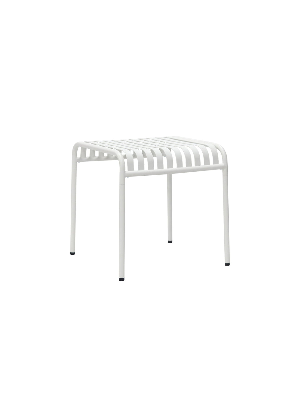 Table d’appoint Enid en acier thermolaqué design moderne. blanc