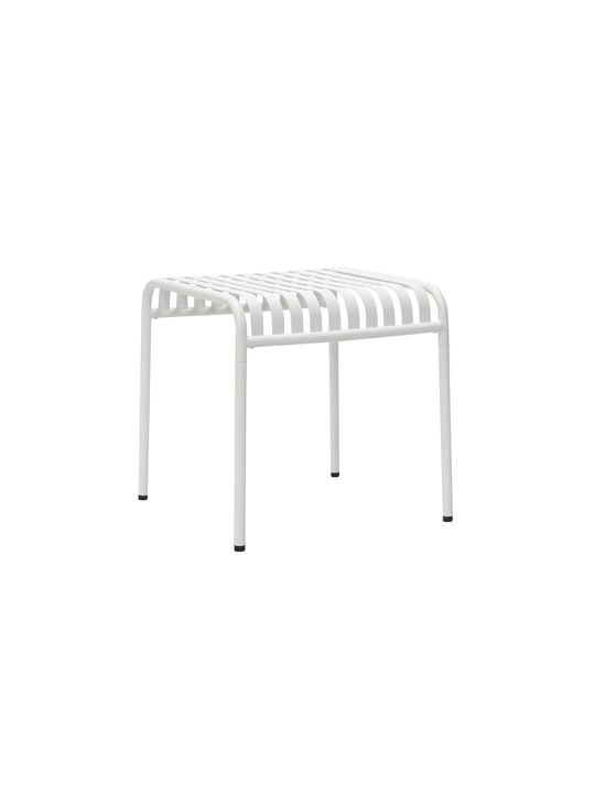 Table d’appoint Enid en acier thermolaqué design moderne. blanc
