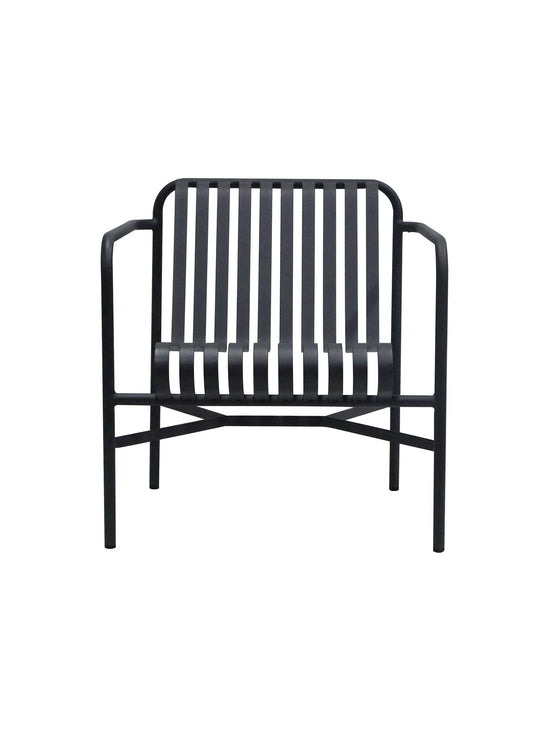 Enid lounge : chaise extérieure chic, solide et résistante. noir