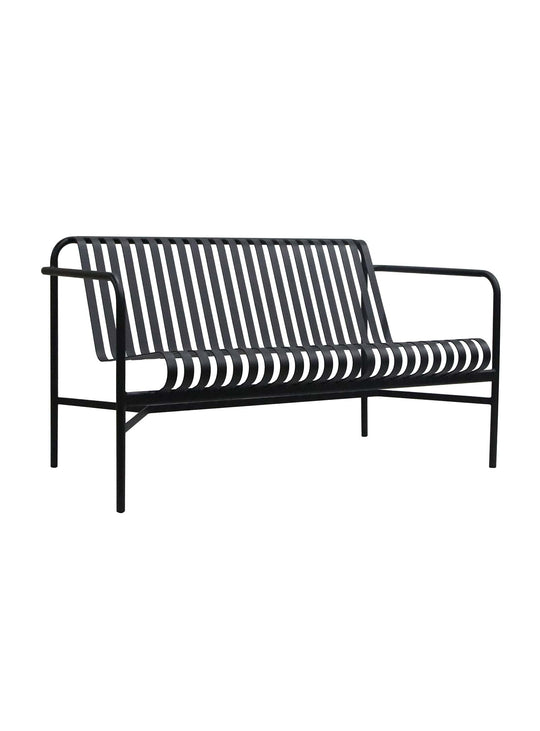 Enid : sofa d’extérieur à lattes, parfait pour terrasses et jardins.