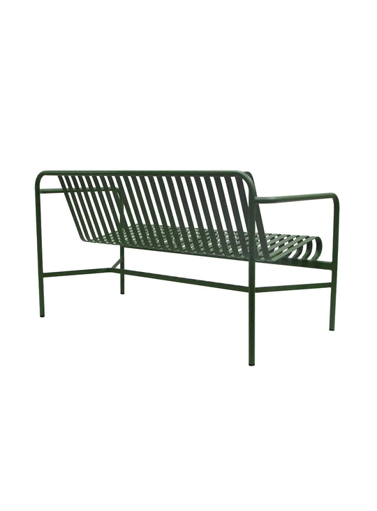 Sofa d’extérieur Enid 2 places canapé terrasse résistant et élégant. vert foncé