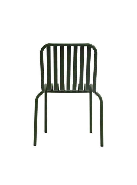 Chaise d’extérieur Enid acier anticorrosion robuste. vert foncé
