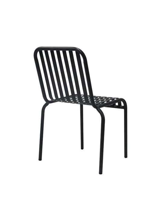 Chaise Enid sans accoudoirs : style épuré et usage pro. noir