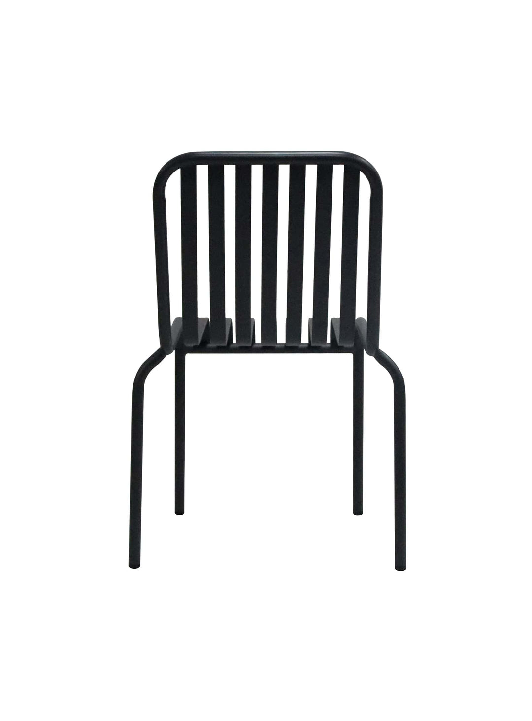 Enid : chaise noire brillante, légère et résistante aux intempéries. noir