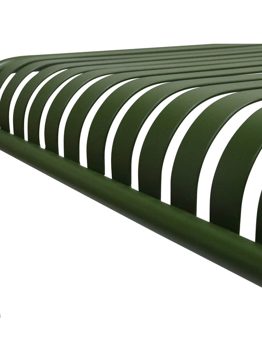 Table à dîner d’extérieur Enid acier anticorrosion extérieur. vert foncé