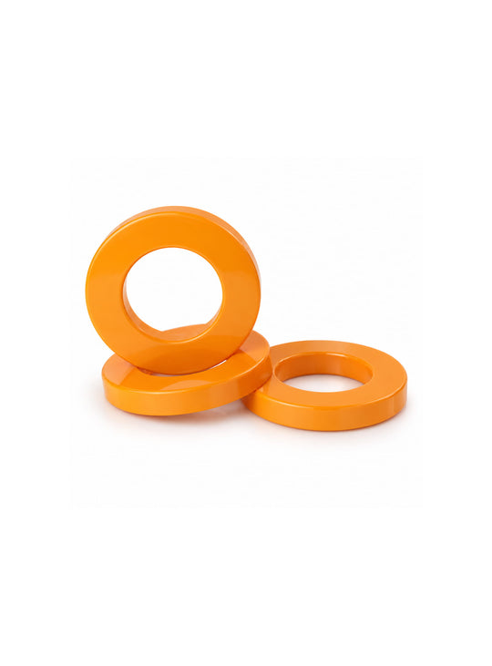 Anneaux Ring-A-Date d'Euroway aux finitions brillantes, pour personnaliser votre calendrier perpétuel avec style. orange