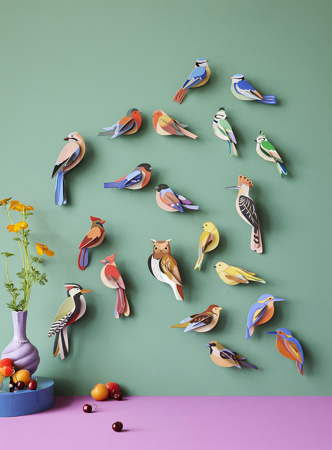 Déco murale écologique : les oiseaux de la forêt par Studio Roof.