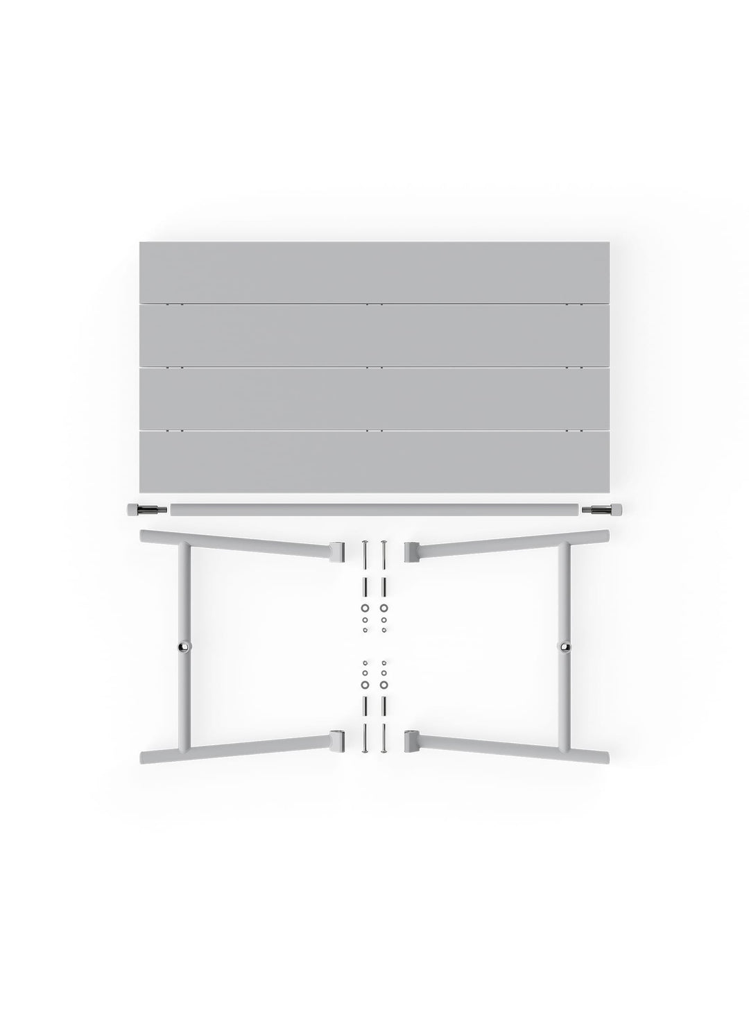 Table Fred’s Medium de Fatboy design épuré et résistance intempéries. gris clair