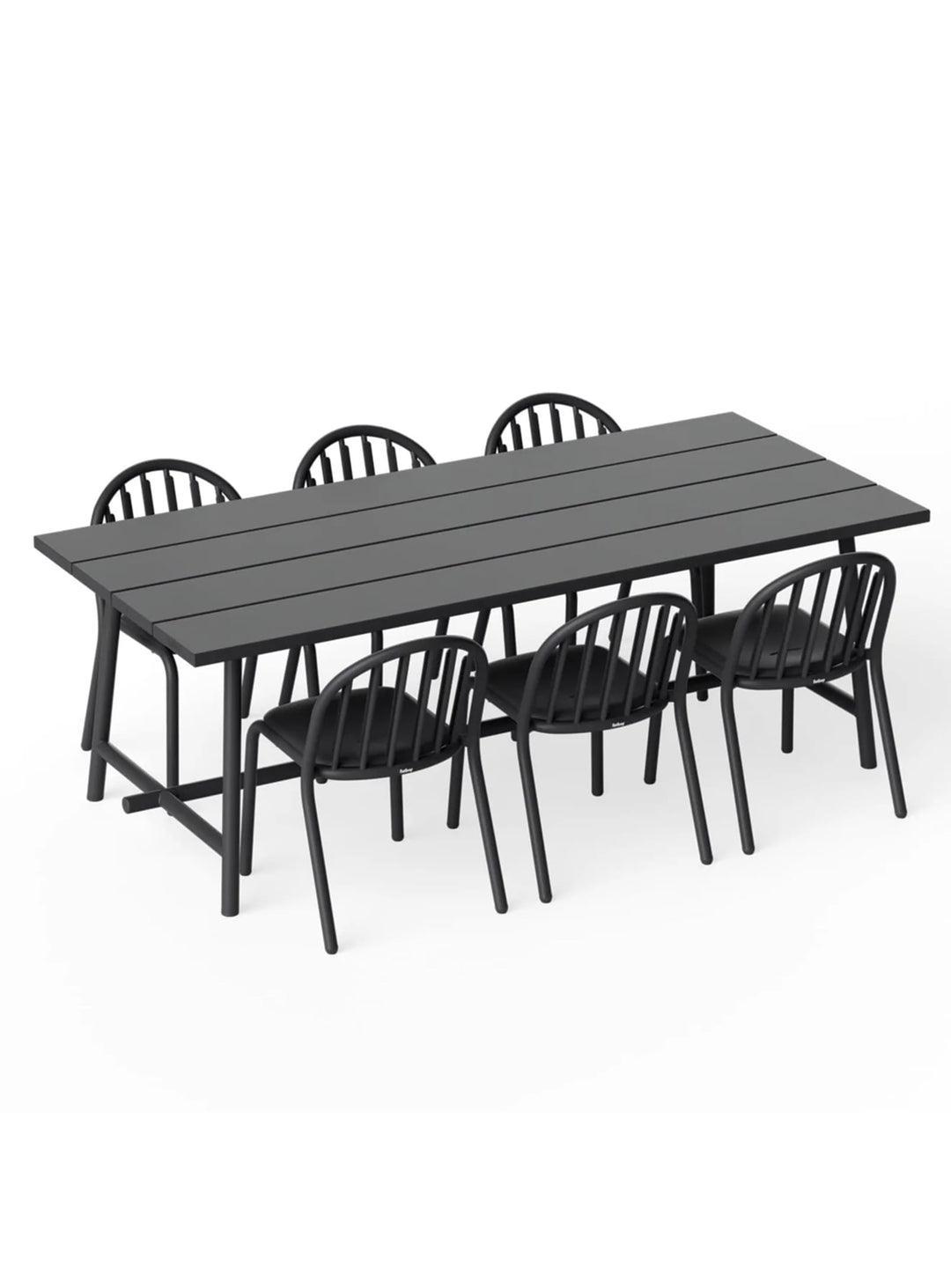Ensemble salle à manger d’extérieur Fred’s 6 places de Fatboy résistant UV et pluie. anthracite