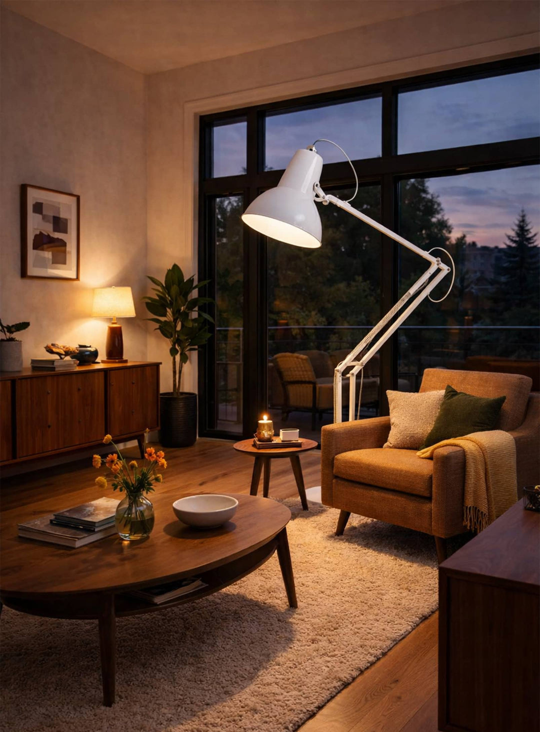 Lampe sur pied Giant, l’icône du design industriel en grand format. blanc