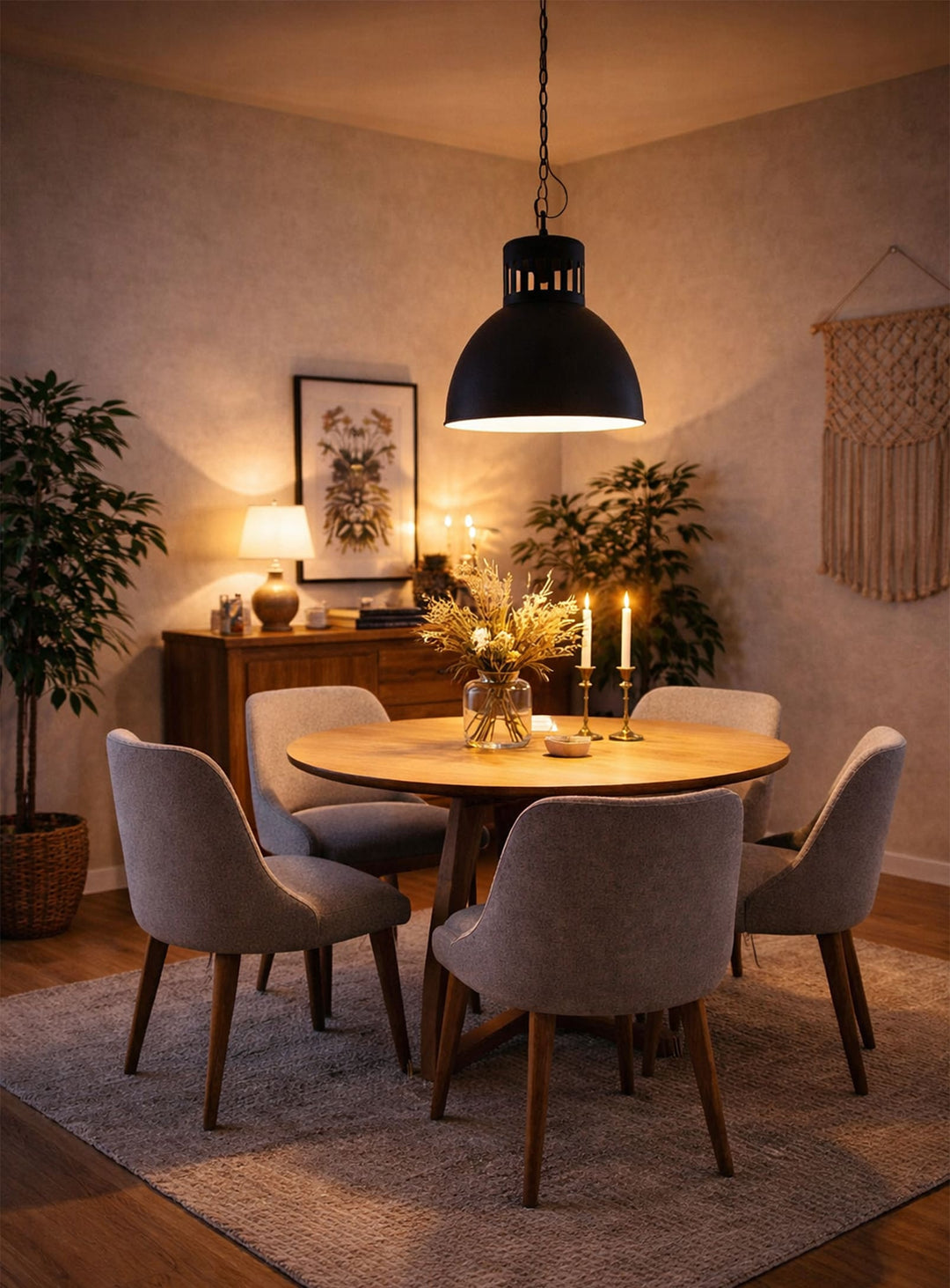Suspension Giant, idéale au-dessus d’une table ou d’un îlot. noir