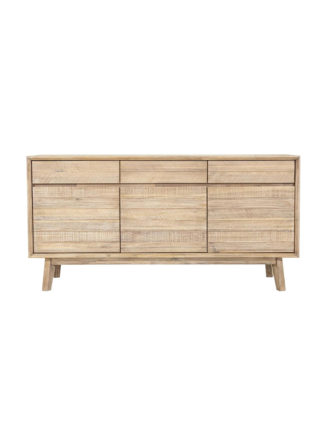 Buffet Gia design et chaleureux, bois d’acacia durable et finitions texturées.