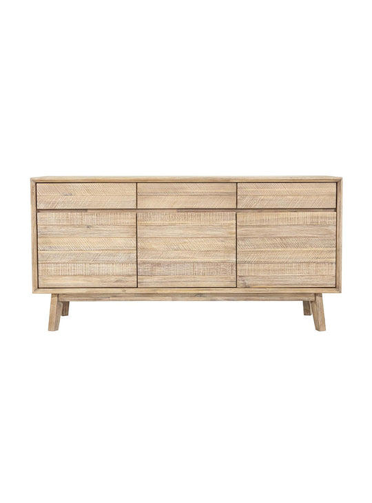 Buffet Gia design et chaleureux, bois d’acacia durable et finitions texturées.