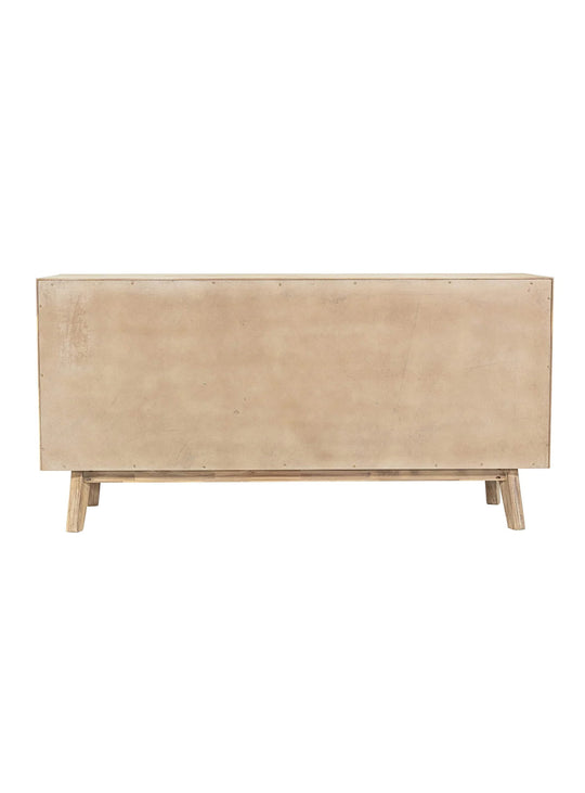 Buffet Gia en bois d’acacia brossé, rangement pratique au charme naturel.