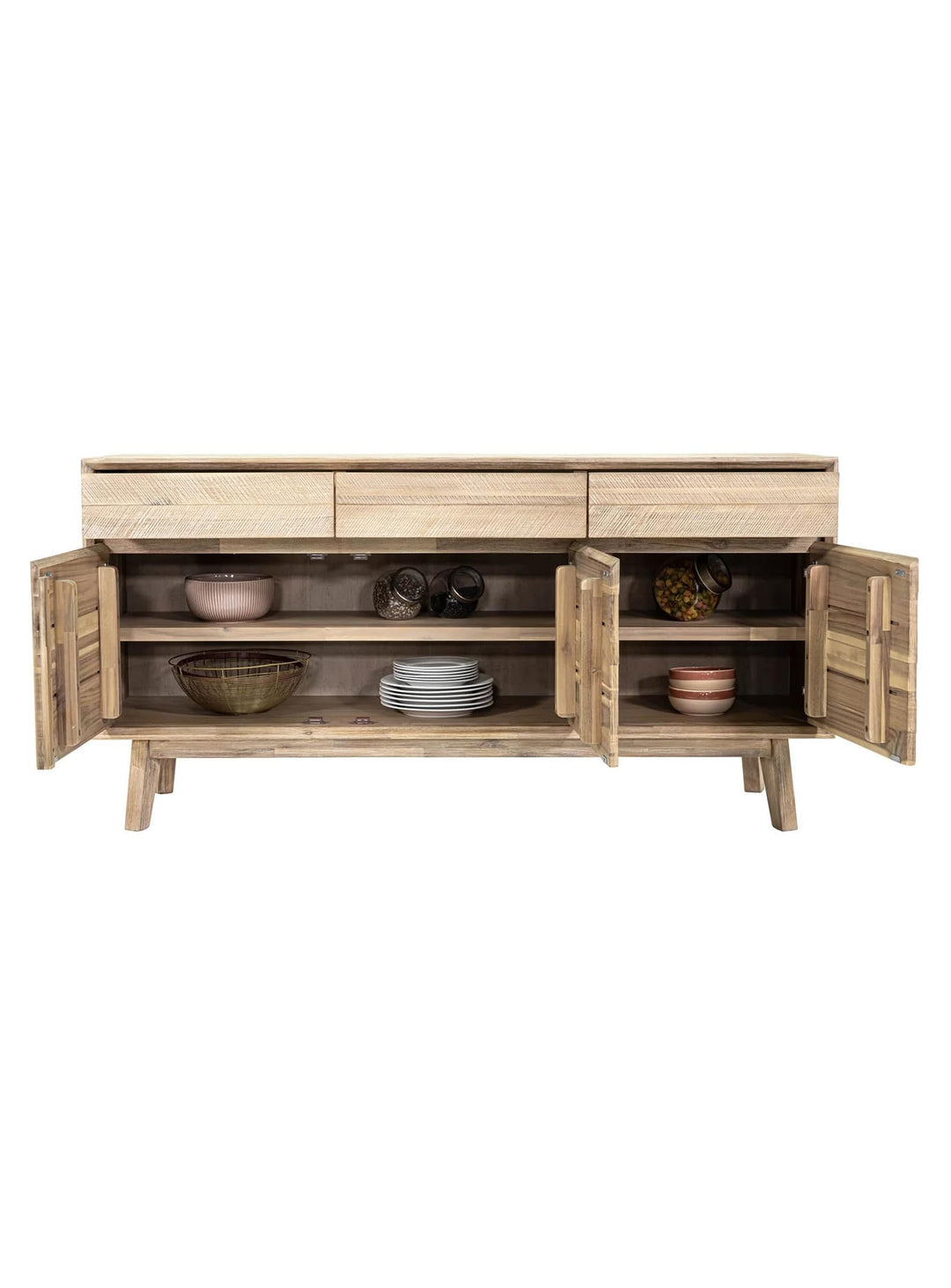 Buffet Gia moderne et rustique, idéal pour un intérieur élégant et bien organisé.
