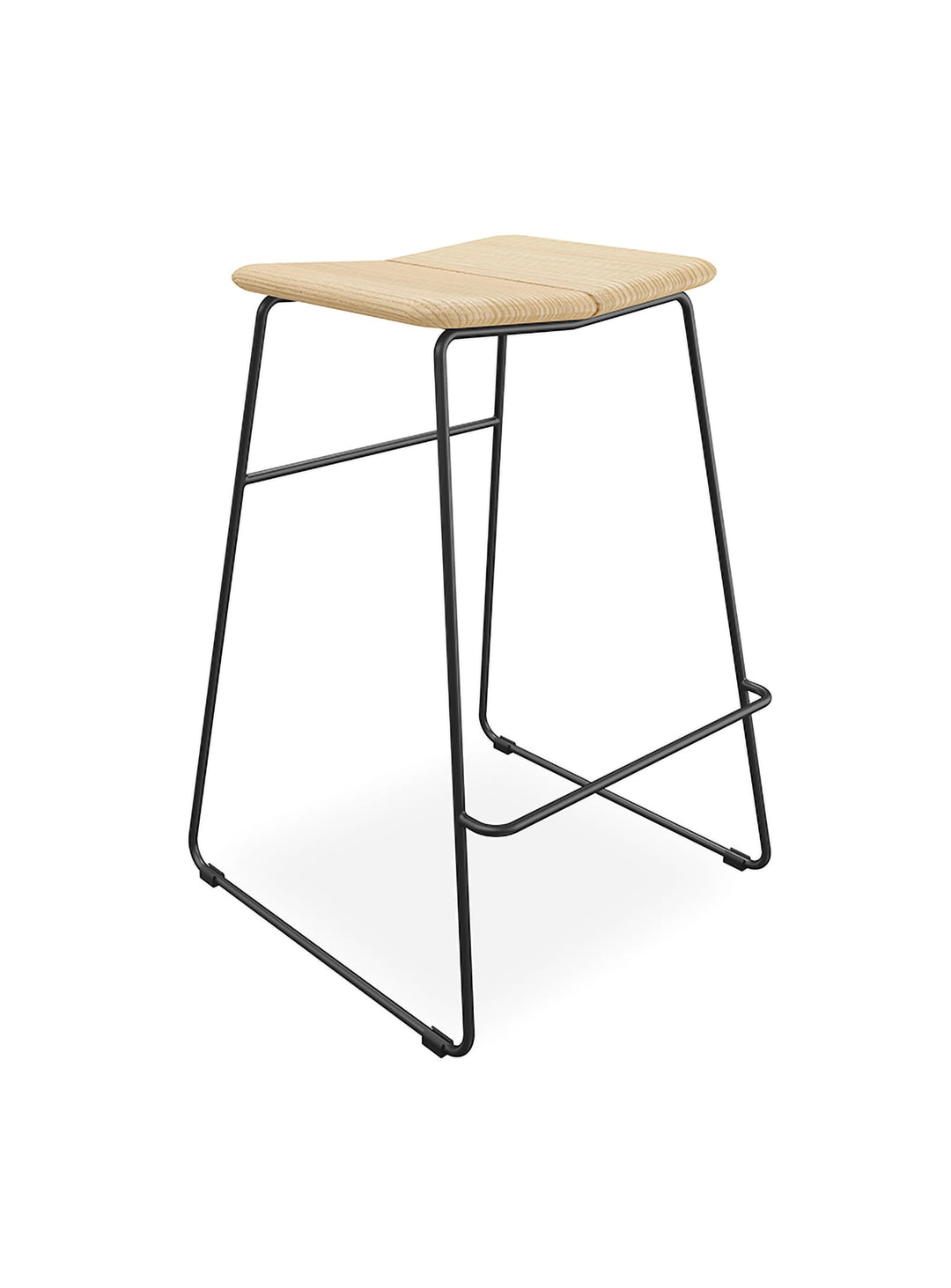 Tabouret Aero Gus* Modern, silhouette moderne et matériaux responsables. noir