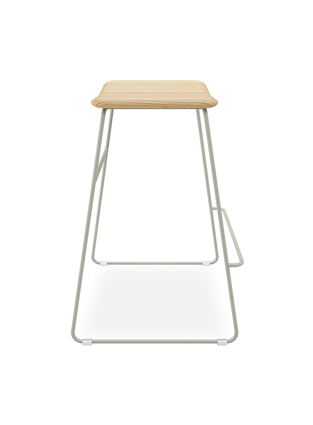 Tabouret Aero de Gus* Modern, repose-pieds intégré et assise ergonomique. sage