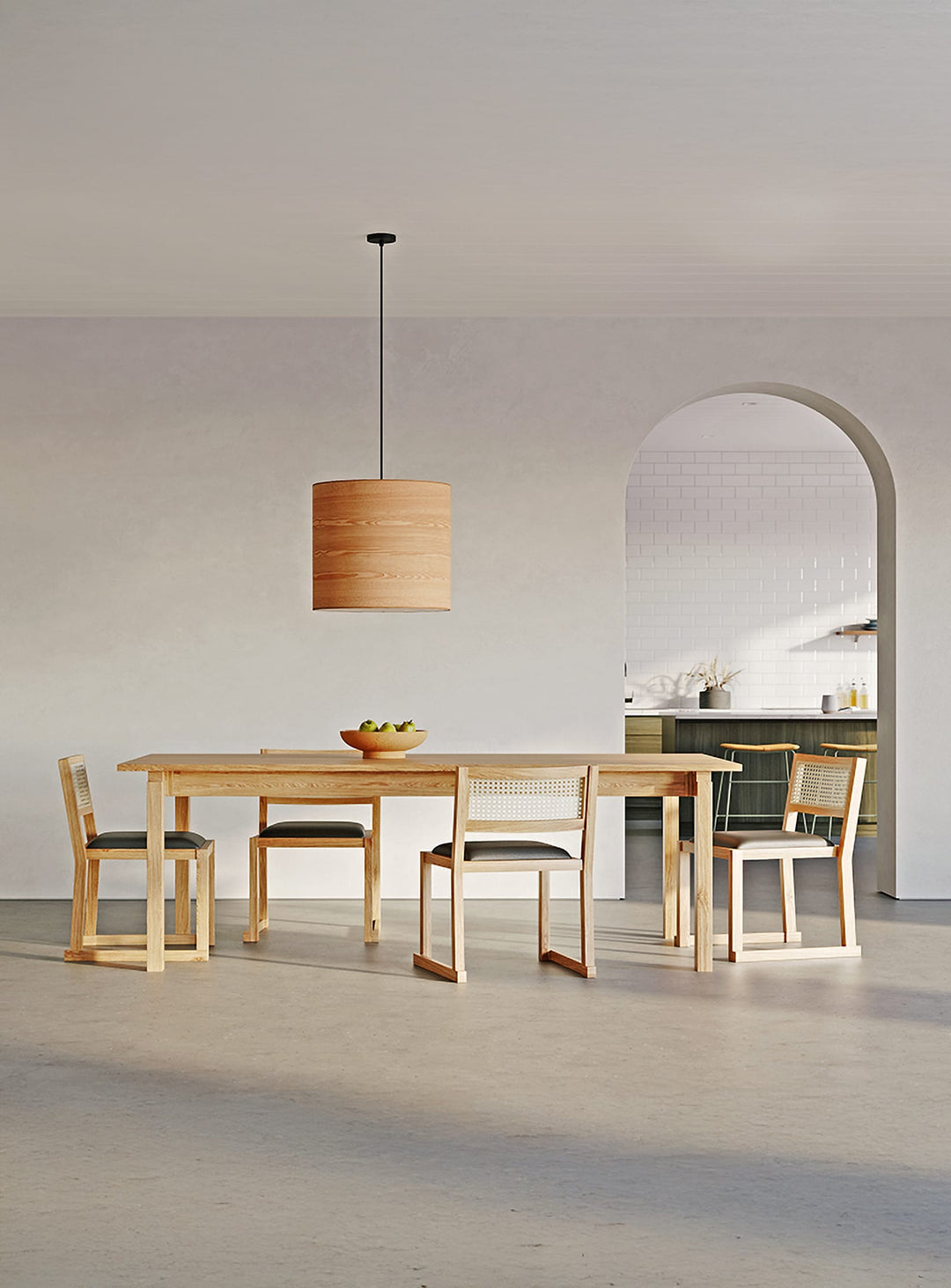 Table à dîner Annex Gus* Modern, pièce maîtresse pour repas conviviaux. chene blanc