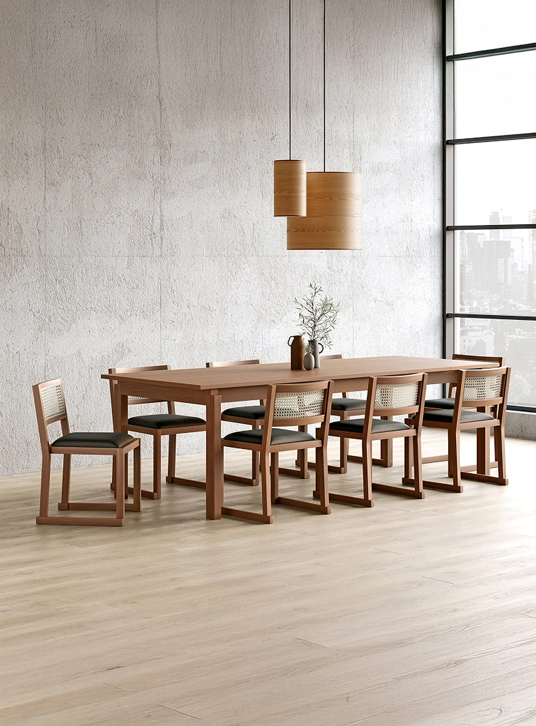 Table extensible Annex Gus* Modern, parfaite pour accueillir famille et amis. noyer