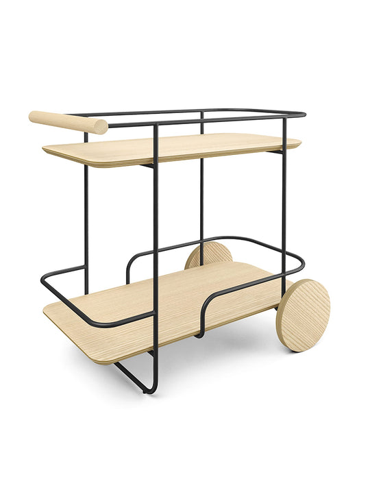 Chariot de bar Arcade de Gus* Modern, élégance Art déco et polyvalence. noir