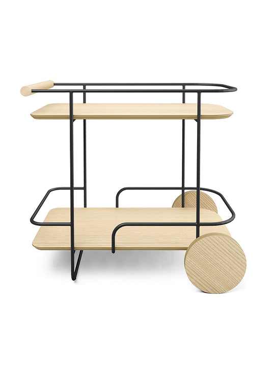 Chariot de bar Gus* Modern Arcade, parfait pour bar, plantes et déco. noir