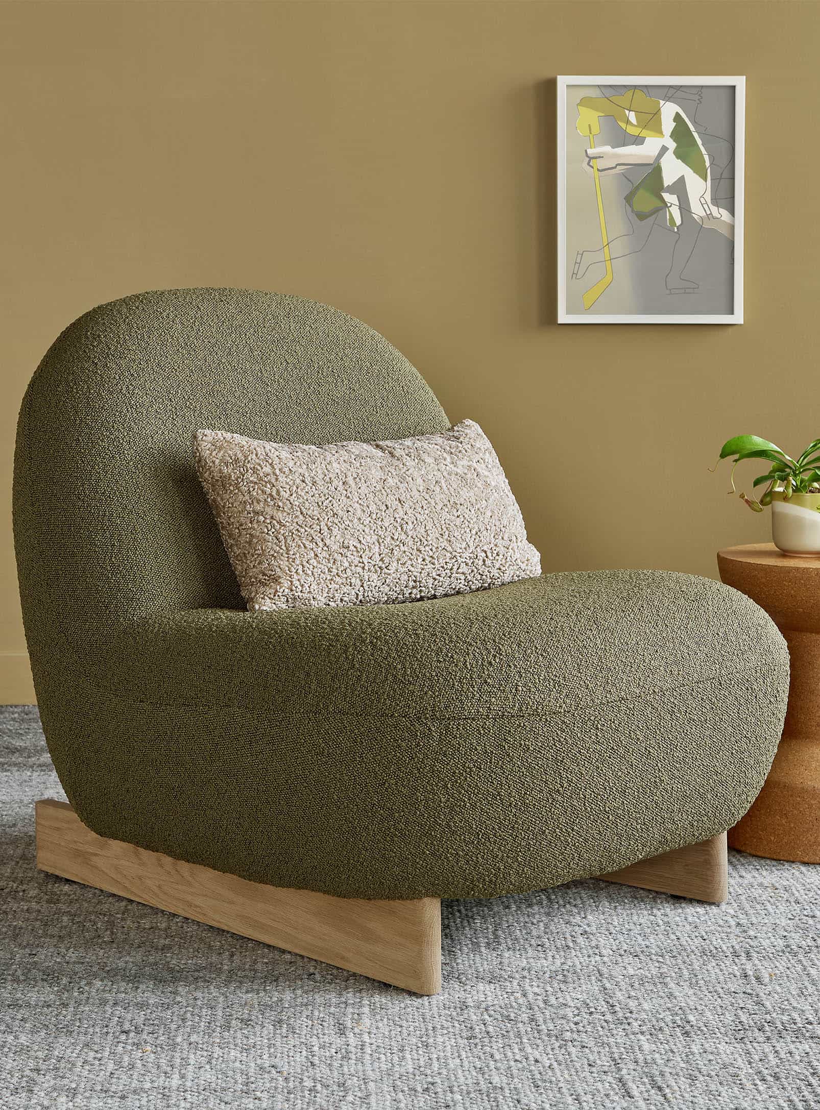 Arlo: Fabric and wood armchair - Gus* Modern – Nüspace