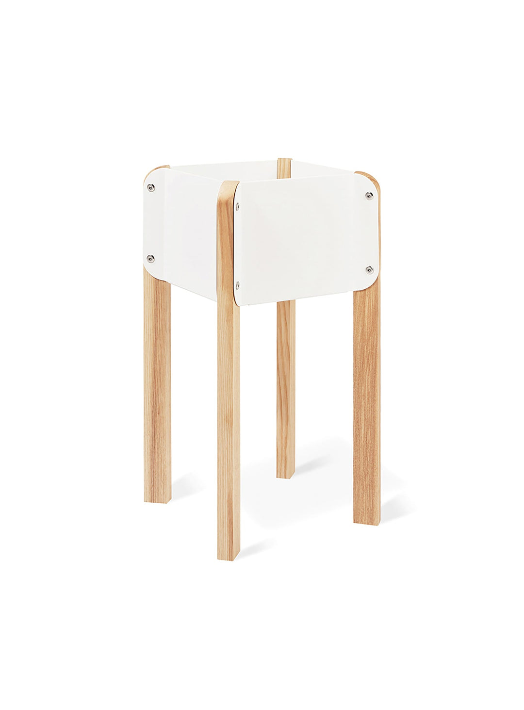 Jardinière Atrium de Gus* Modern, métal et bois pour une touche moderne. blanc