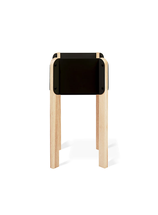 Jardinière Gus* Modern Atrium, style industriel adouci par le bois. noir