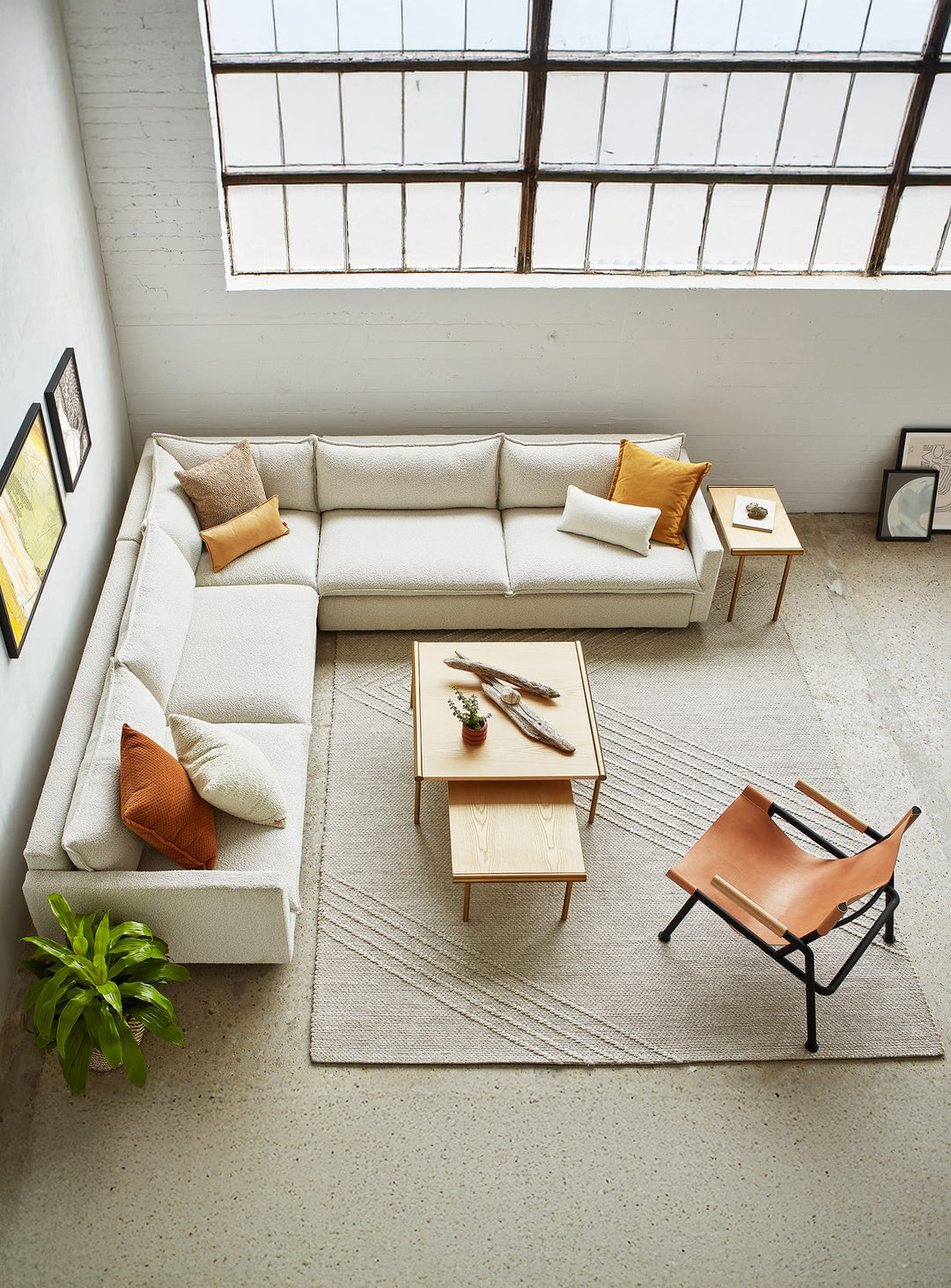 Tapis Avro Gus* Modern, tapis artisanal aux tons neutres et chaleureux. avoine